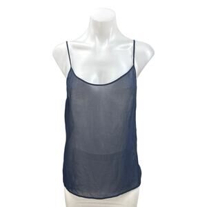 Versace Collection Black Sleeveless Cami Camisole Sheer Cover Up Tank Top Size S